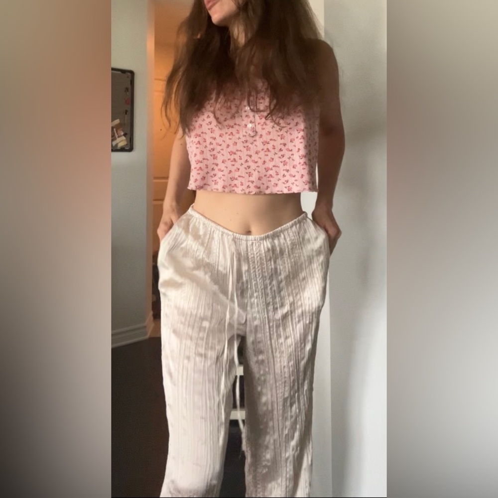 Elegant Cream Women's Pants